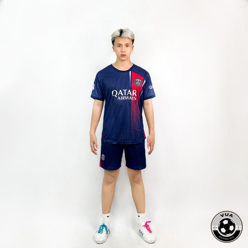 Quần áo bóng đá, đồ đá banh PSG vải mè cao cấp thoáng mát không xù lông - VUA BÓNG ĐÁ