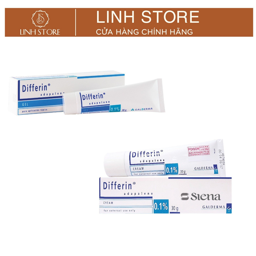 KEM GIẢM MỤN DIFFERINE GEL & CREAM 0,1% 30G