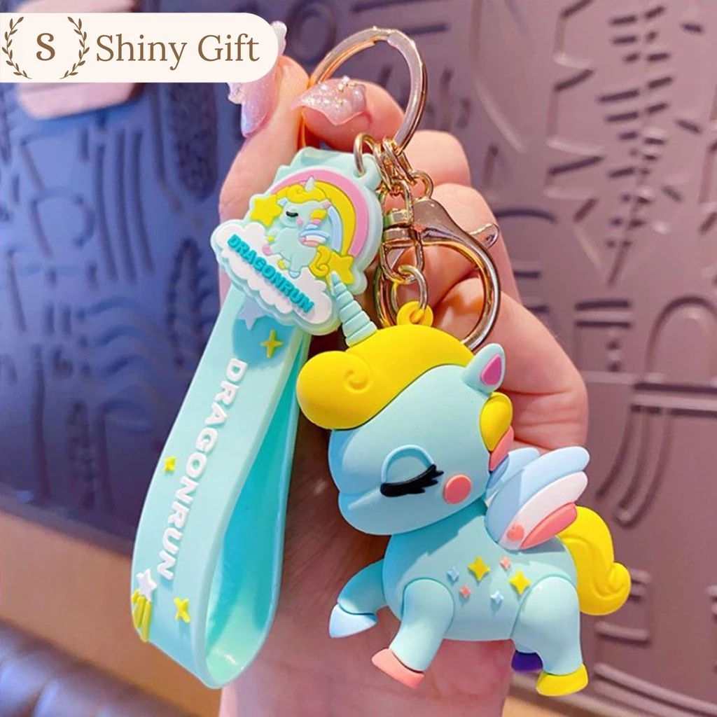 Móc khóa bằng PVC hình kì lân, phụ kiện móc balo túi sách cho nam và nữ cao cấp