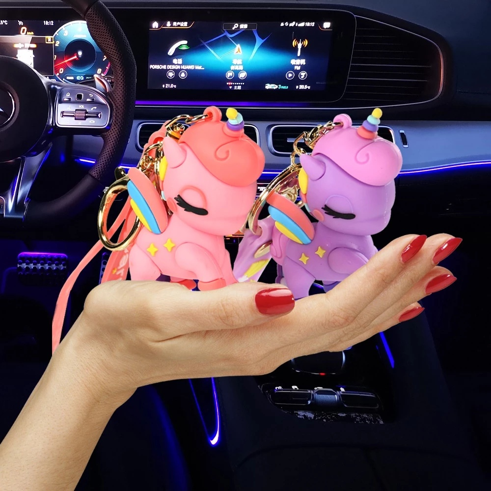 Móc khóa bằng PVC hình kì lân, phụ kiện móc balo túi sách cho nam và nữ cao cấp