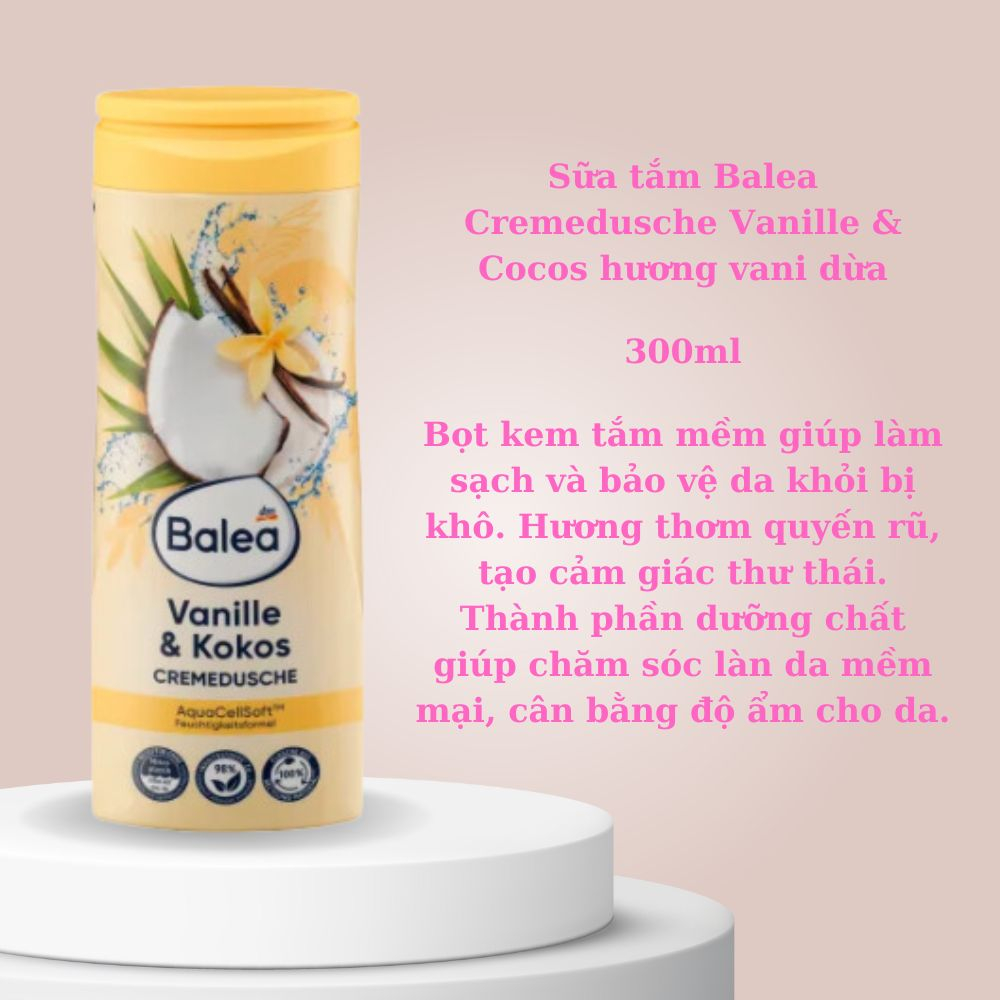 Sữa tắm Balea hàng Đức chính hãng 300ml cho mọi loại da - Shop Melyca