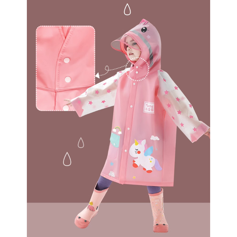 Áo mưa cho bé 2-10 tuổi-LOẠI TỐT-CHÍNH HÃNG, Áo mưa trẻ em họa tiết hình thú 3D ngộ nghĩnh nhiều màu tươi sáng-AOMUA002