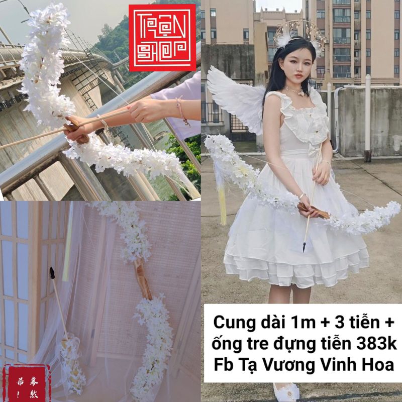 Cung tên hoa đạo cụ chụp ảnh sẵn