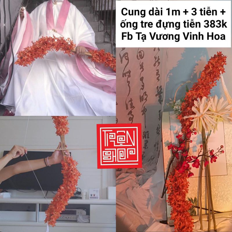 Cung tên hoa đạo cụ chụp ảnh sẵn
