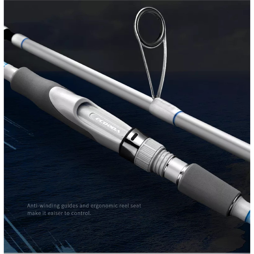 Cần câu ghềnh kè biển hạng nặng ngâm lẫn lure seabass Initiate.F Ecooda HKN Fishing