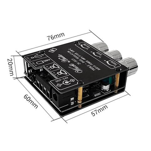 Mạch khuếch đại âm thanh bluetooth 2.0, 2x30W Wuzhi ZK-302T