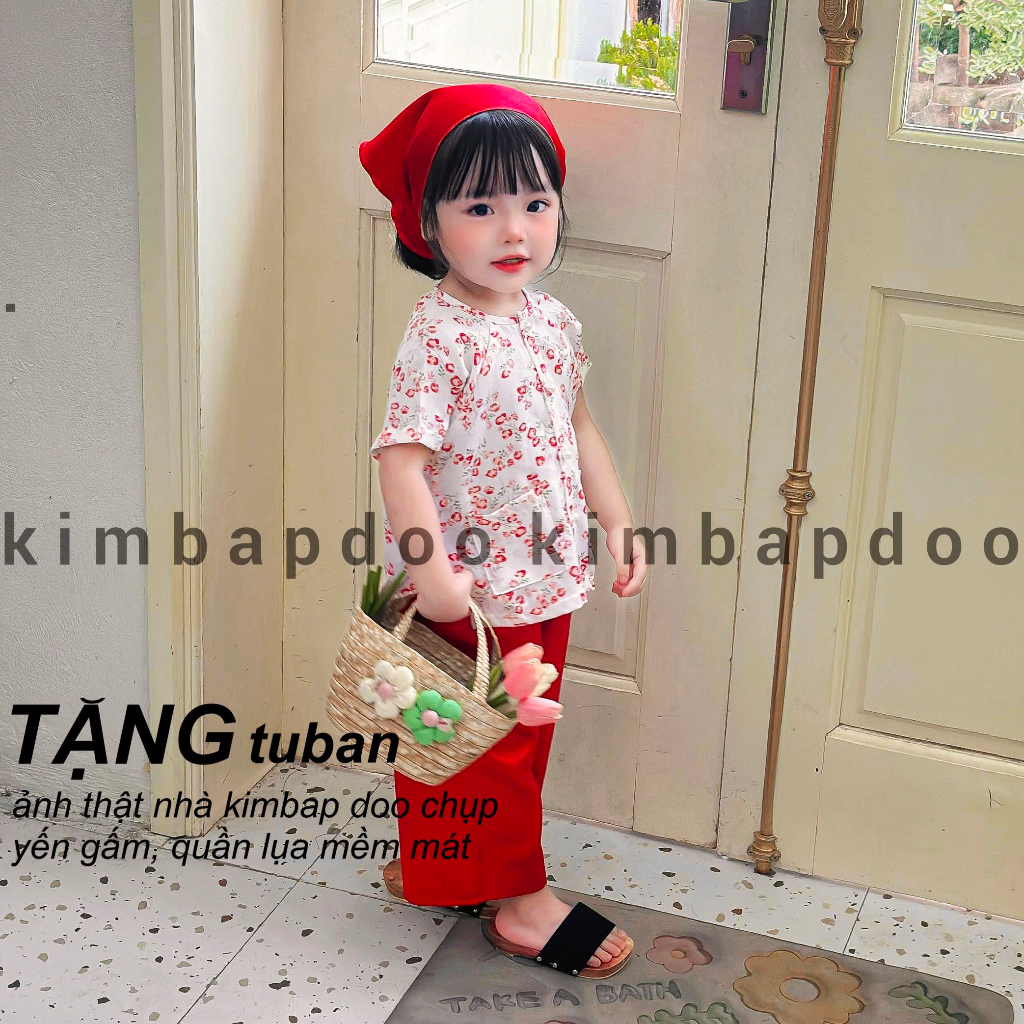 Bộ bà ba cho bé gái, Bộ bà ba hoa nhí cho bé đi chơi, lễ hội, lễ tết