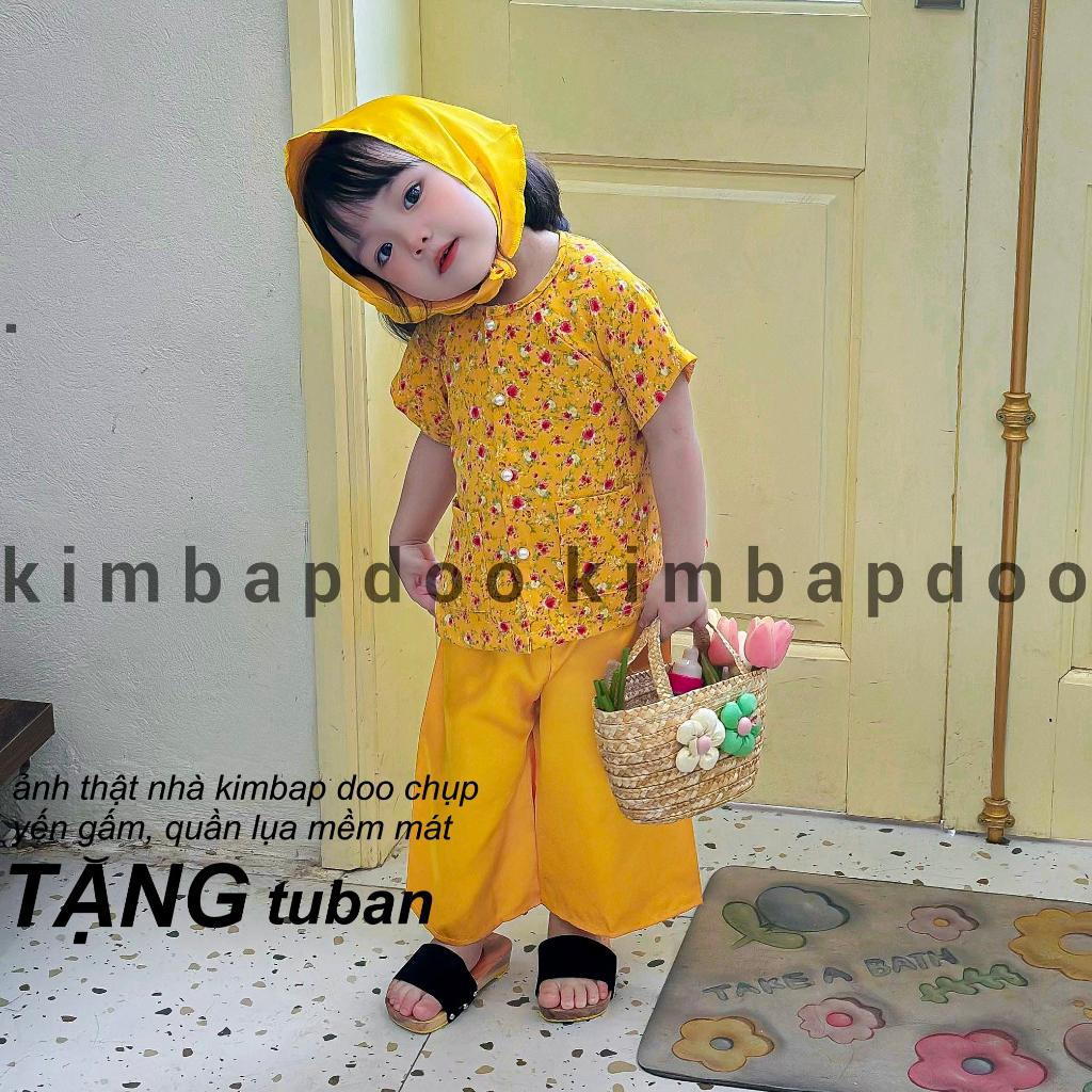 Bộ bà ba cho bé gái, Bộ bà ba hoa nhí cho bé đi chơi, lễ hội, lễ tết