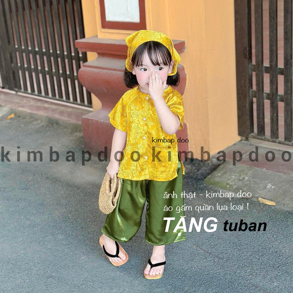 Bộ bà ba cho bé gái, Bộ bà ba hoa nhí cho bé đi chơi, lễ hội, lễ tết