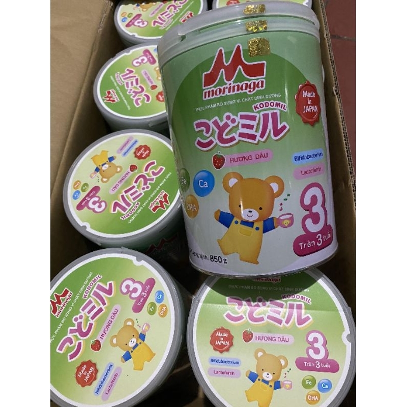 Sữa Morinaga số 3 lon 850g  chính hãng , ,Hương Dâu