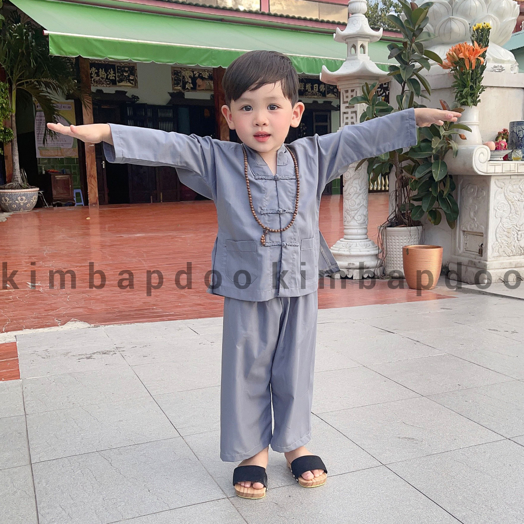 Đồ Lam đi chùa,Lãnh Tụ cho bé, La Hán đi lễ chùa cho bé mẫu mới vải đẹp
