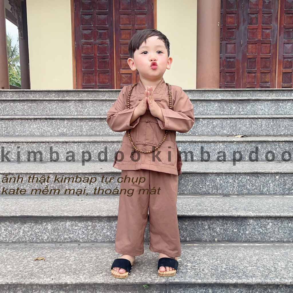Đồ Lam đi chùa,Lãnh Tụ cho bé, La Hán đi lễ chùa cho bé mẫu mới vải đẹp