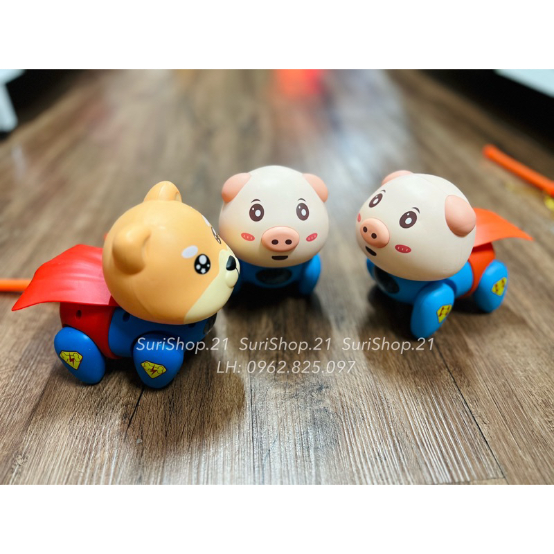 Lồng đèn heo siêu nhân, chó siêu nhân có nhạc và đèn cho bé, lồng đèn trung thu