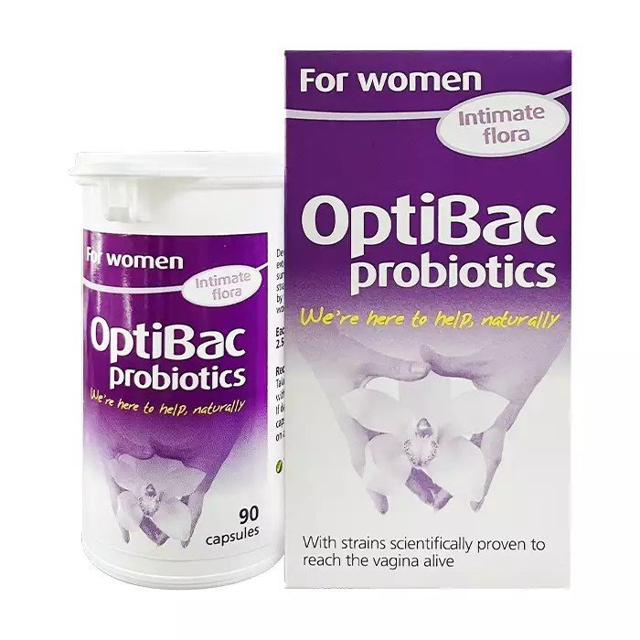 Men vi sinh bổ sung lợi khuẩn phụ khoa Optibac tím Probiotics For Women cho phụ nữ, mẹ bầu, sau sinh tăng sức đề kháng