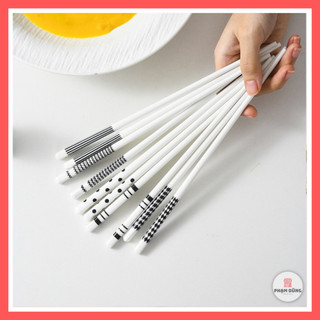 Đũa sứ Nhật cao cấp , bộ 5 đôi đũa sứ cao cấp