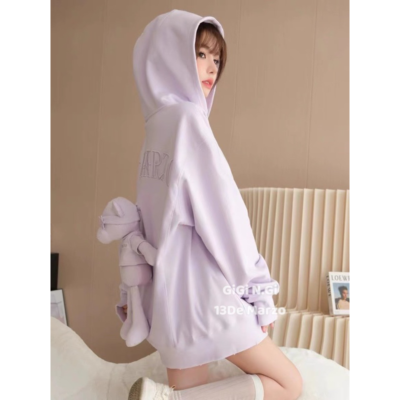 Áo hoodie 13demarzo tặng kèm gấu tháo rời tiện lợi
