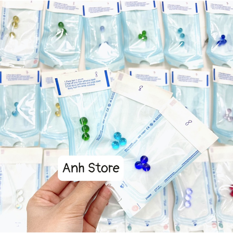 Bi đá tròn màu bộ 3v