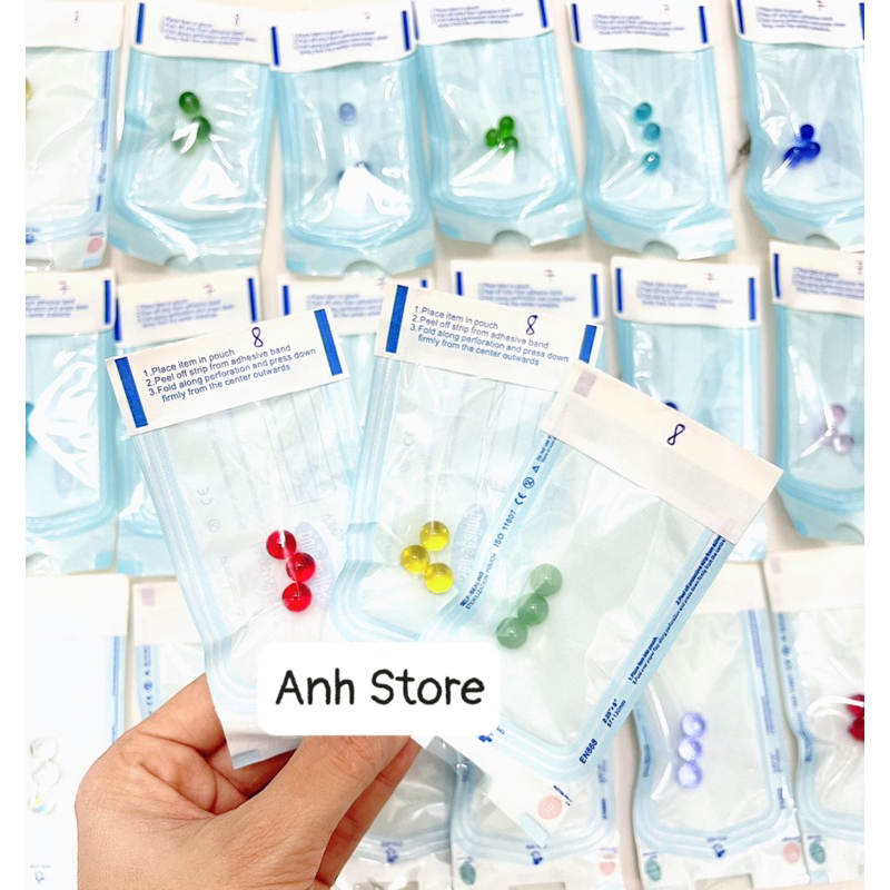 Bi đá tròn màu bộ 3v