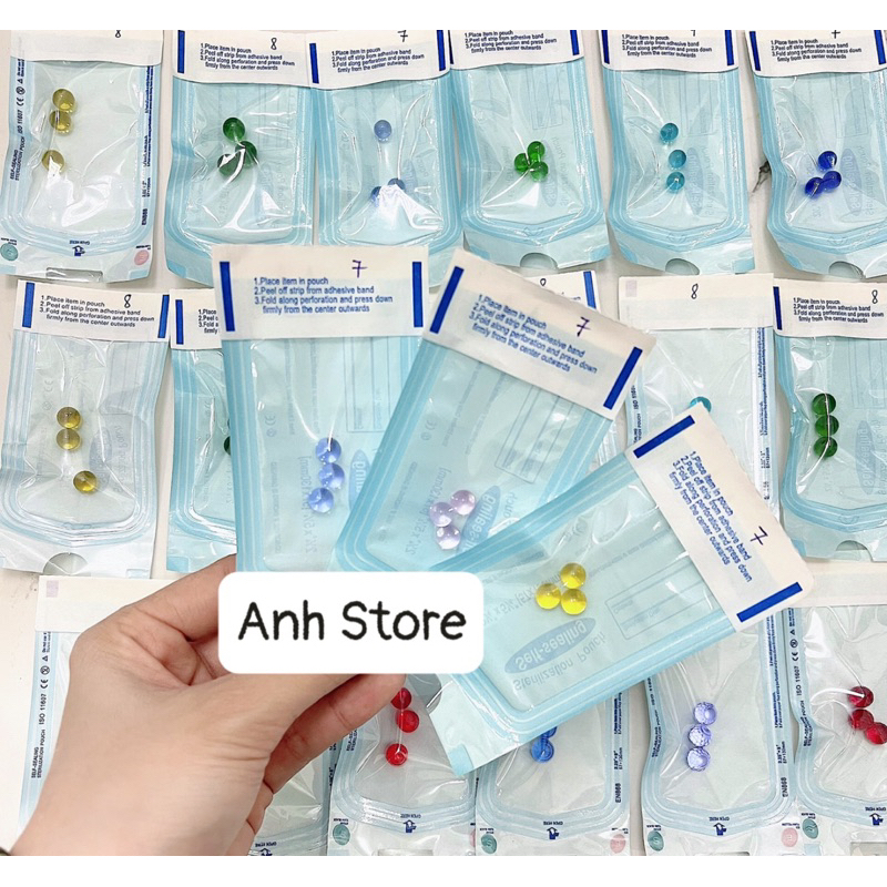 Bi đá tròn màu bộ 3v