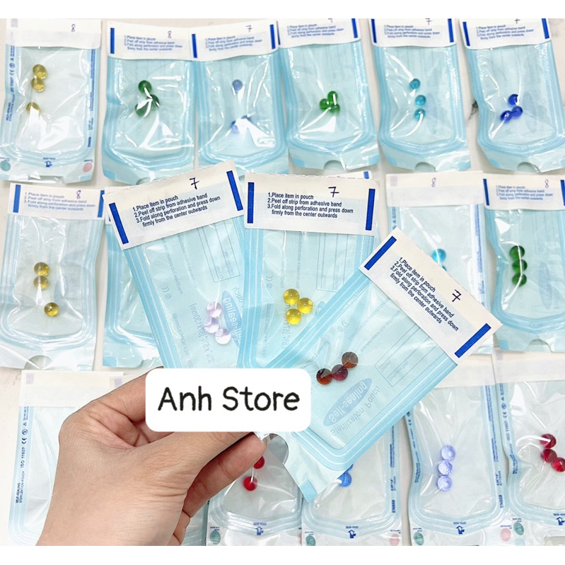 Bi đá tròn màu bộ 3v