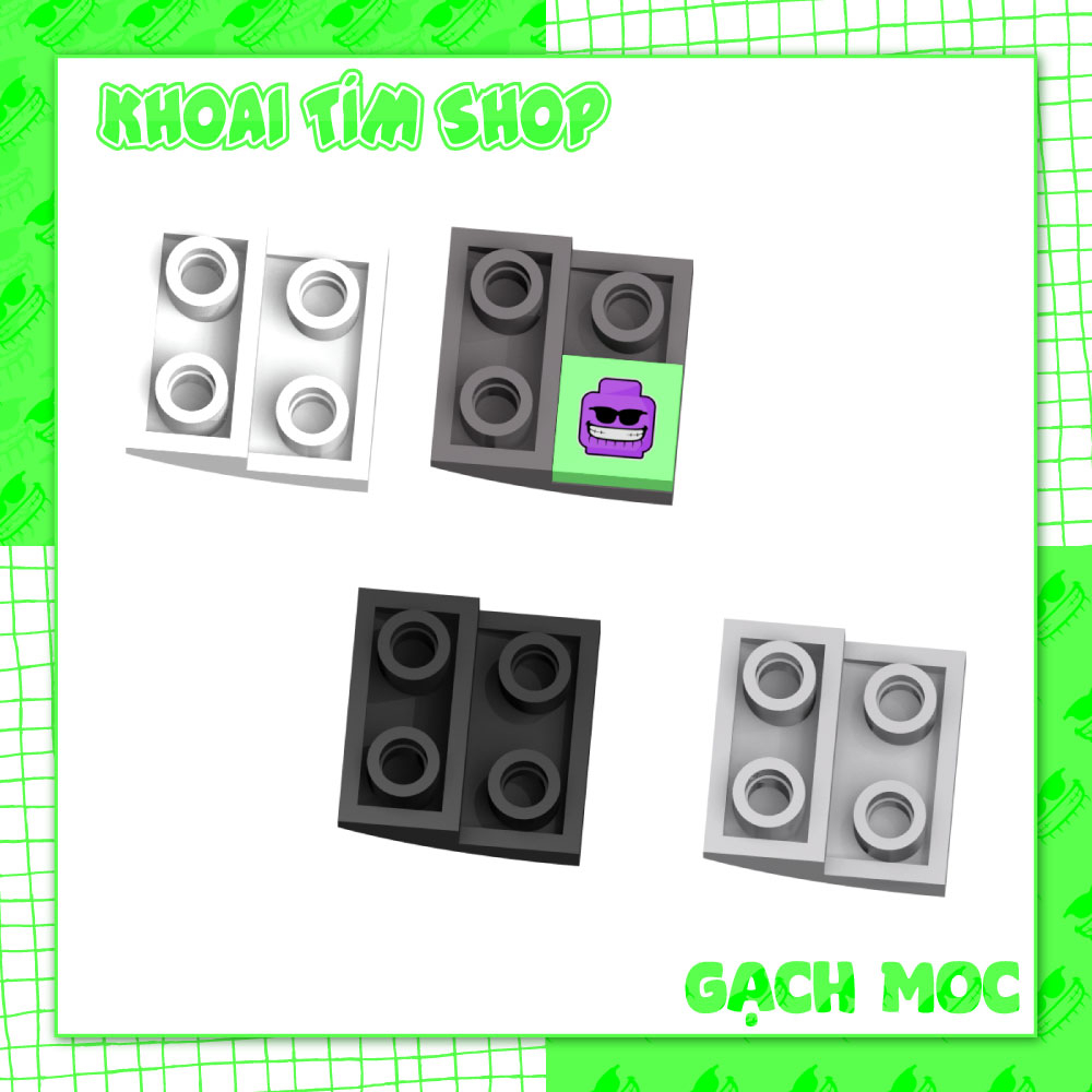 COMBO 10 Part Dốc Cong Ngược 2x2 - Phụ Kiện MOC Tương Thích 32803