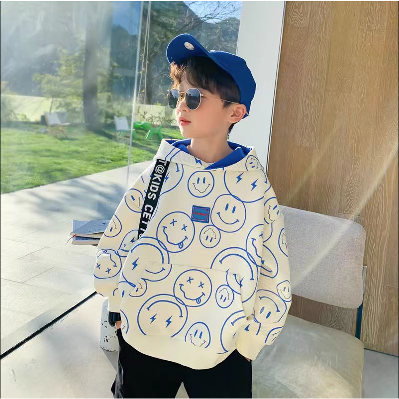 Áo Hoodie Có Mũ Dài Tay Cho Bé Trai, Bé Gái Chất Nỉ Dày Dặn Phong Cách Hàn Quốc Cá Tính Cho Trẻ Em Mùa Thu Đôn