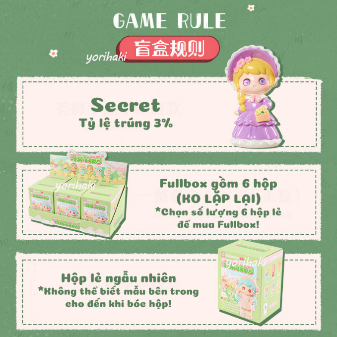 Blindbox Mathil Gardens - Mô hình Khu vườn quý cô đáng yêu dùng để trang trí, sưu tập