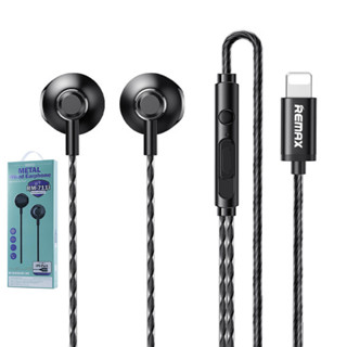 Tai nghe có dây Remax RM-711 chân dẹt dành cho điện thoại IP 7 trở lên chống ồn, mic đàm thoại