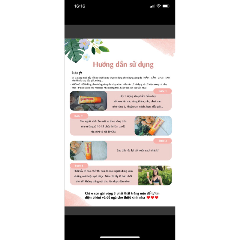 Tẩy Tế Bào Chết Body Lightening, Giúp Làm Mờ Thâm Mông, Nách, Sần Vòng 3, 220ml