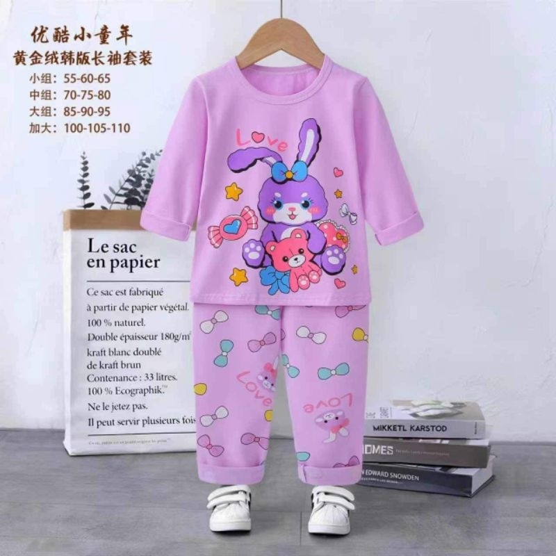 Bộ cootton dài tay quảng châu cho bé