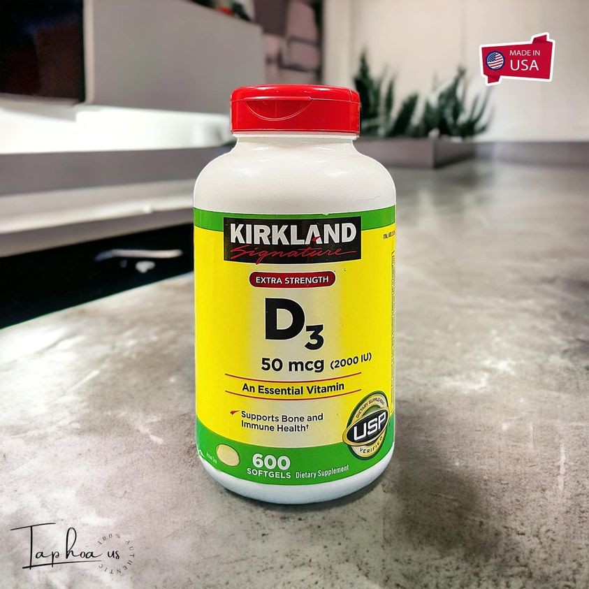 Viên Uống Kirkland Vitamin D3 2000 UI (600 viên)