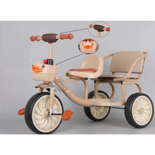 Xe xích lô, xe đạp 3 bánh 2 chỗ ngồi lót đệm cho bé từ 2-8 tuổi