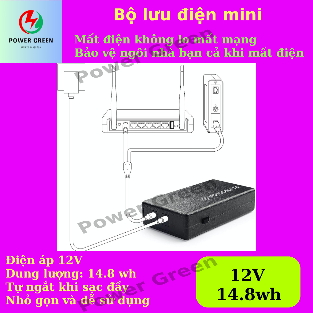 Ups mini cho camera - Model mạng