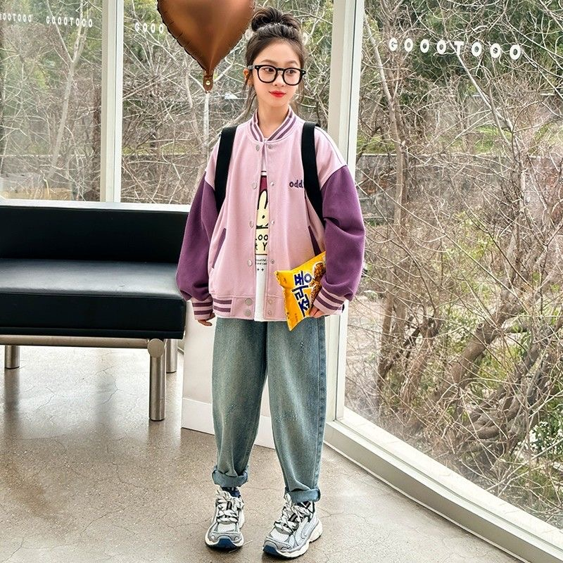 Áo khoác nỉ bé gái size đại, áo nỉ bomber Lunashop từ 27 đến 50kg M202386