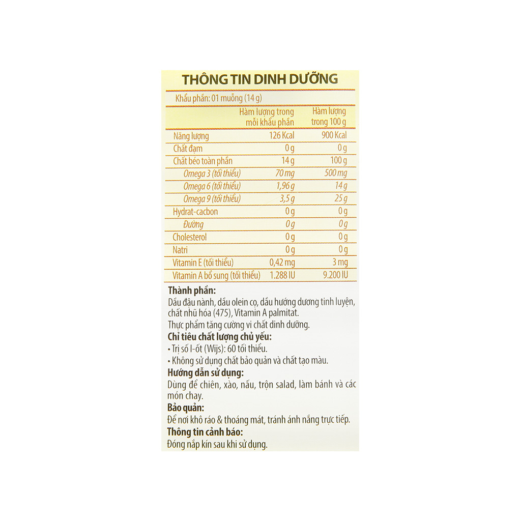 Dầu ăn Meizan Gold chai 1L