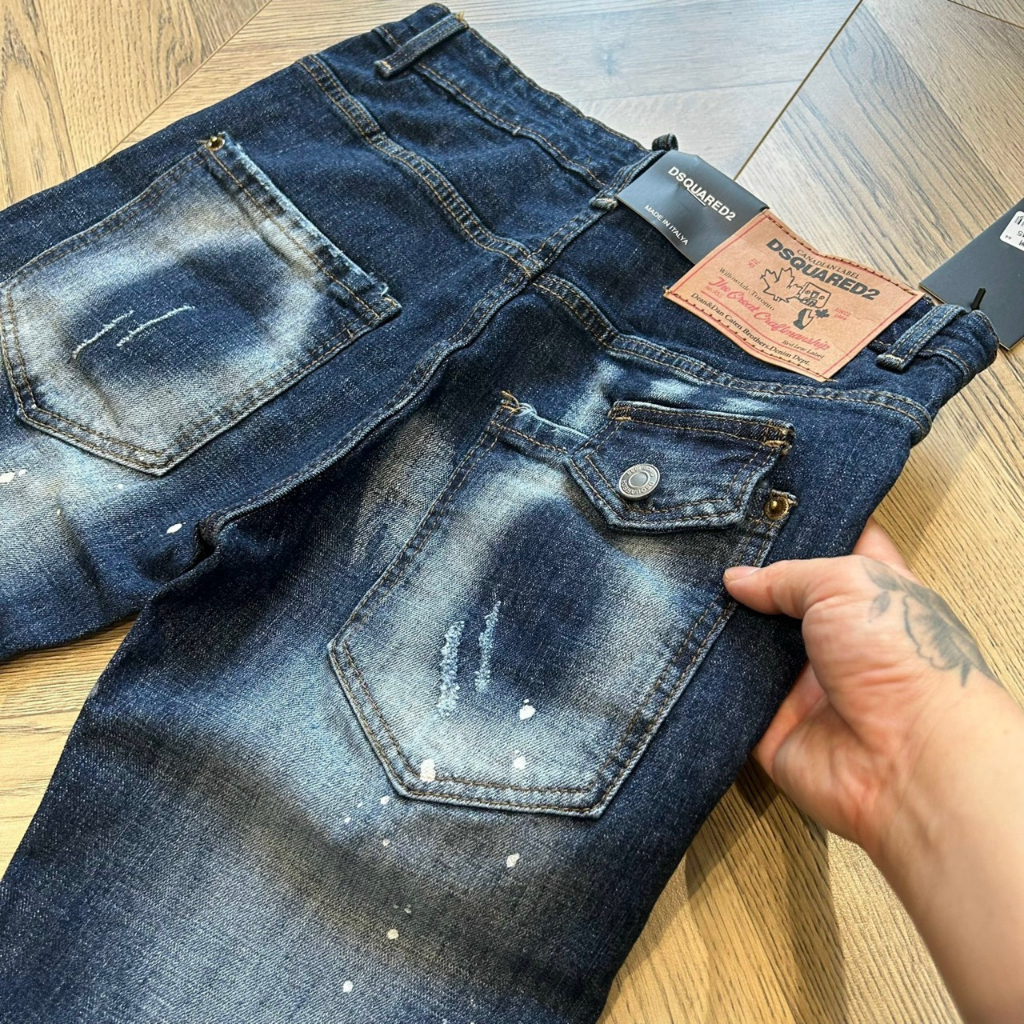 Quần Jean Nam D S Q Trơn Siêu Đẹp - QUần Bò Nam Đớt Ti Que Cao Cấp