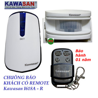 Chuông báo khách báo trộm có Remote điều khiển chuông Kawasan I618A -R - công nghệ cảm ứng hồng ngoại không dây