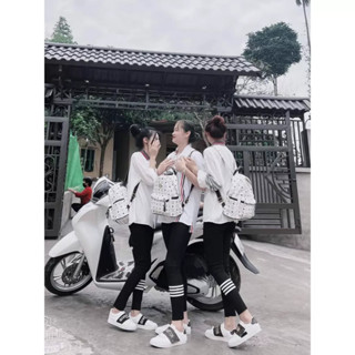 Quần legging 3 sọc nữ dài cạp cao bigsize nâng mông giá rẻ HALUSA QL231