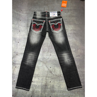 Quần dài rock ông địa chỉ nổi chuẩn hàng like Âu 1.1 made in Mexico đen quát xước túi nắp