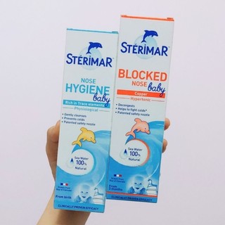 Xịt mũi cá heo Sterima màu vàng và màu cam của Pháp 100ml