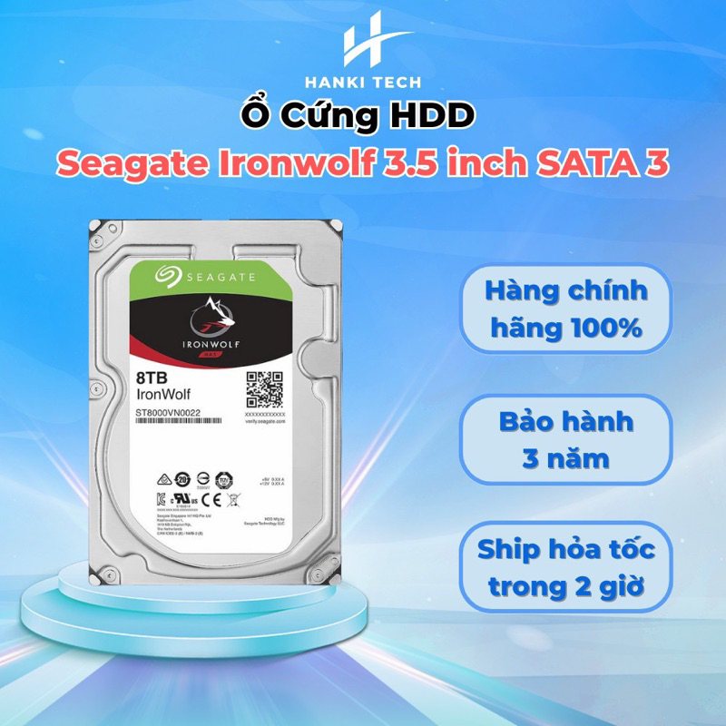 Ổ Cứng HDD Seagate Ironwolf 3.5 inch SATA 3 | Hanki Tech