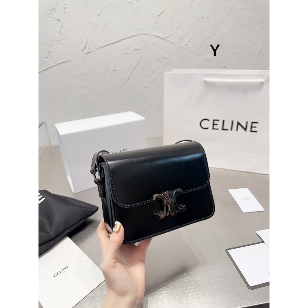 TÚI CELIN BOX DA MỊN FULL ĐEN SZ19