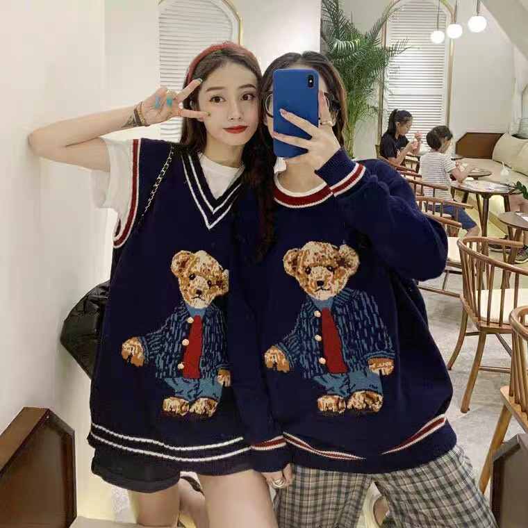 ÁO LEN GILE NỮ GÁU THAN- B377