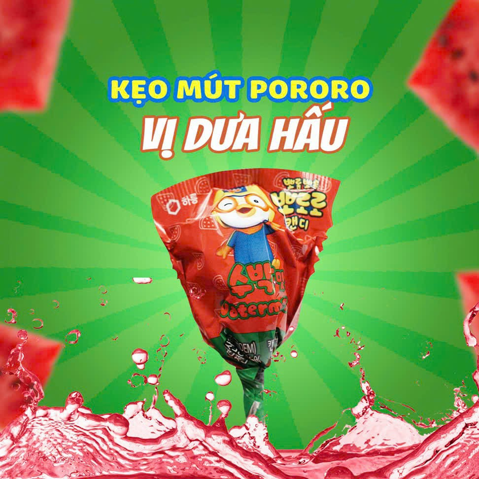 Lẻ 1 Cái Kẹo Mút Pororo Candy Cho Bé Hàn Quốc