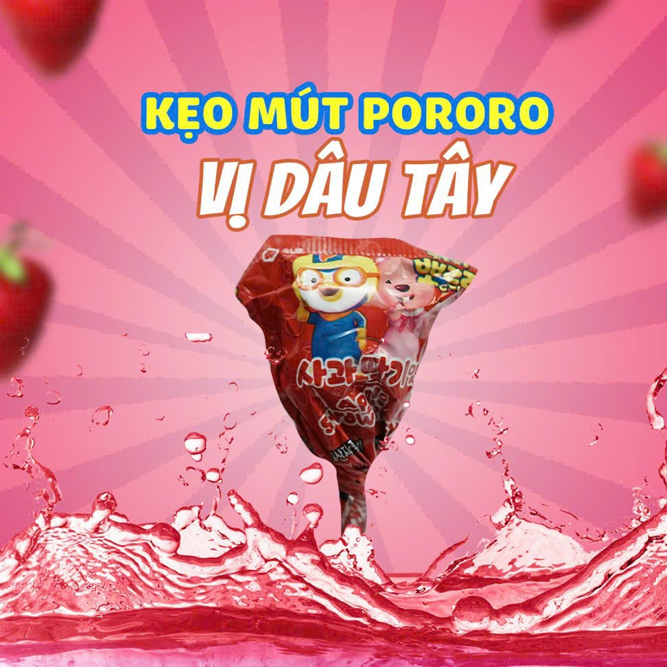 Lẻ 1 Cái Kẹo Mút Pororo Candy Cho Bé Hàn Quốc