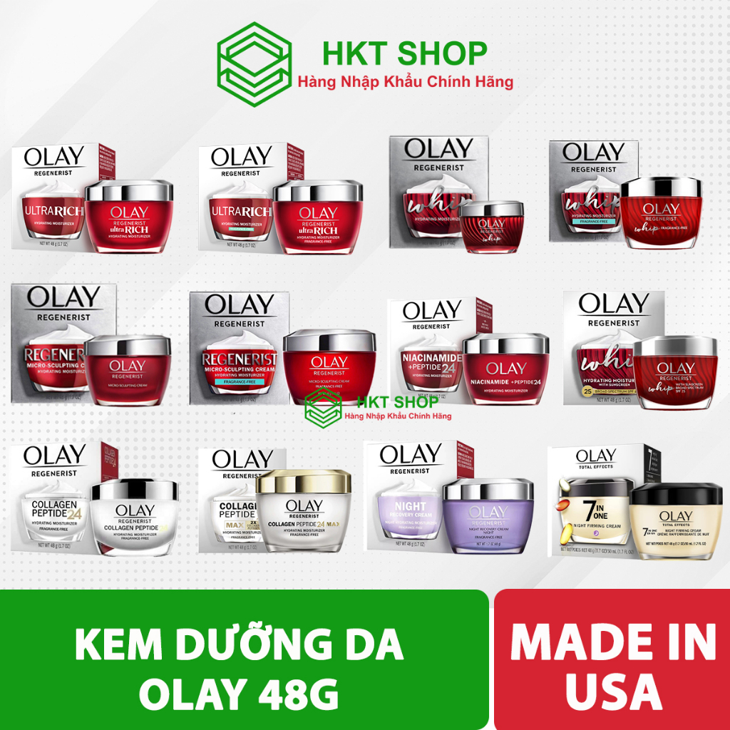 [USA] Kem dưỡng da mặt khóa ẩm &amp; chống lão hóa OLAY 48g - HKT Shop