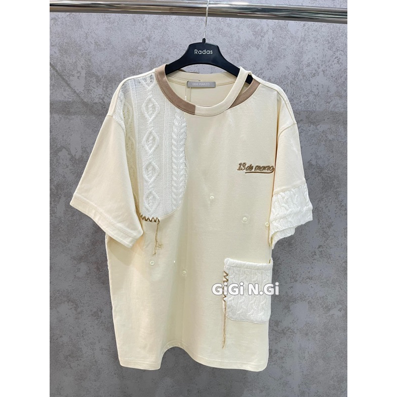 Áo gấu cộc tay 13DE pha len