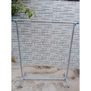 Sào đơn phơi đồ có bánh xe sắt mạ kẽm k rỉ sét ống phi 25.4