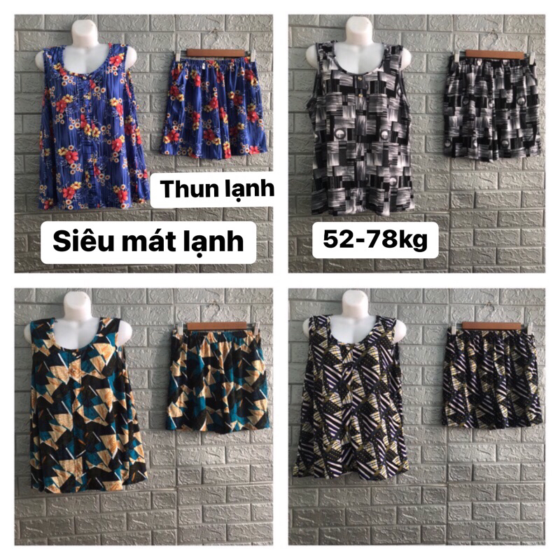 (Size 50-78kg) đồ bộ thun lạnh “SIÊU MÁT LẠNH”