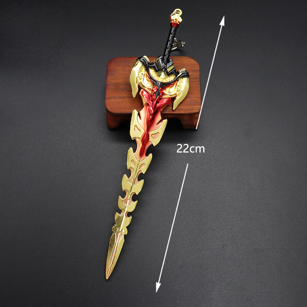 Mô hình Kiếm Li Cốt dài 22cm bằng Kim Loại Cao Cấp Siêu Đẹp mô hình Genshin Impact trưng bày trang trí
